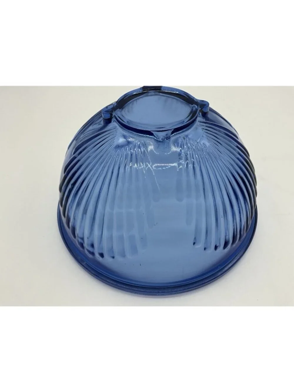 Hazel Atlas Cobalt Blue Pillar Optic Depression Glass Bowls, Set of 2 MCM